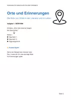 Vorschau - Arbeitsblätter - Dokument - Romananalyse Heimsuchung von Jenny Erpenbeck - Deckblatt