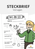 Vorschau - Arbeitsblätter - Steckbrief: Das bin ich-Vorlage für das Klassenzimmer - Deckblatt