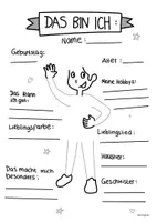 Vorschau - Arbeitsblätter - Steckbrief: Das bin ich-Vorlage für das Klassenzimmer - Seite 3