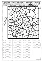 Vorschau - Arbeitsblätter - Rechenmalblätter | Rechnen und Malen | Zahlenraum 100 | Klasse 2 | Frühling - Seite 3
