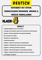Vorschau - Arbeitsblätter - Textarbeit mit System: Kernaussagen erkennen, ordnen und präzise formulieren Klasse 4 - Deckblatt
