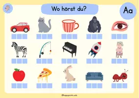Vorschau - Fördermaterial/Inklusion - Wo hörst du den Laut? - Phonologische Bewusstheit - Seite 2