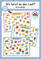 Vorschau - Fördermaterial/Inklusion - Wo hörst du den Laut? - Wimmelbilder - Deckblatt