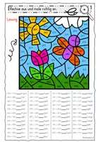 Vorschau - Arbeitsblätter - Rechenmalblätter | Klasse 3 | Zahlenraum 1000 | Frühling - Seite 2