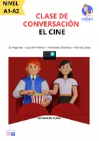 Vista previa - Unidades / Secuencias / Situaciones de Aprendizaje - El Cine: Pack de Conversación A1-A2 - Portada