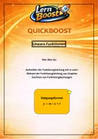 Vorschau - Unterrichtsreihen - Lineare Funktionen: Funktionsgleichung aufstellen - Übungen (mit Lösungsheft) - Seite 1