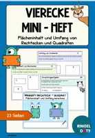 Vorschau - Arbeitsblätter - Übungsheft Mini-Heft Flächeninhalt und Umfang von Rechtecken und Quadraten - Deckblatt