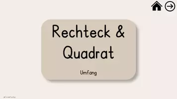 Vorschau - Stundenentwürfe - Umfang Rechteck & Quadrat Begleitpräsentation zur Sequenz - Seite 1
