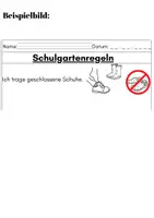 Vorschau - Arbeitsblätter - Schulgartenregeln mit 3 verschiedenen Arbeitsblättern - Seite 1