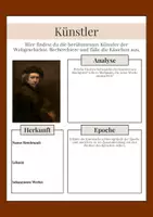 Vorschau - Arbeitsblätter - Künstler der Weltgeschichte - Recherche - Lernheft - Seite 3
