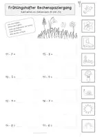 Vorschau - Anderer Materialtyp - Zahlenraum 20 Rechenspaziergang (Zehnerunterschreitung) - Seite 1