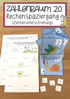 Vorschau - Anderer Materialtyp - Zahlenraum 20 Rechenspaziergang (Zehnerunterschreitung) - Deckblatt