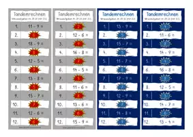 Vorschau - Anderer Materialtyp - Zahlenraum 20 Tandemrechnungen (Zehnerunterschreitung) - Seite 2