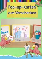 Vorschau - Mal- und Bastelvorlagen - Muttertag, Vatertag, Pop- up-Karte zum Verschenken - Deckblatt