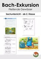 Vorschau - Arbeitsblätter - Fließende Gewässer – Lebensraum Bach entdecken | Sachunterricht (Klasse 2–4) | wachsendes Materialpaket Wasser - Seite 1