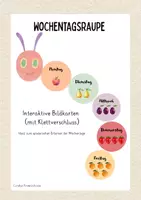 Vorschau - Bildkarten - Wochentage Bildkarten - Wochentagsraupe - Deckblatt