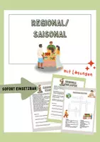 Vorschau - Arbeitsblätter - Regional einkaufen und saisonal essen - Deckblatt