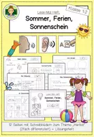 Vorschau - Arbeitsblätter - Lesen üben: Lese-Mal-Heft "Sommer" (Lesetraining Grundschule Klasse 1-2) - Deckblatt