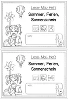 Vorschau - Arbeitsblätter - Lesen üben: Lese-Mal-Heft "Sommer" (Lesetraining Grundschule Klasse 1-2) - Seite 2