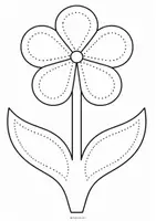 Vorschau - Mal- und Bastelvorlagen - Blumen Vorlage - Transparentpapier - Fensterdeko - Seite 1
