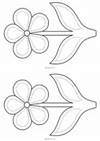 Vorschau - Mal- und Bastelvorlagen - Blumen Vorlage - Transparentpapier - Fensterdeko - Seite 2