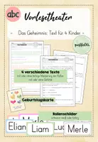 Vorschau - Arbeitsblätter - Vorlesetheater - differenzierte Texte + Rollenkärtchen - Deckblatt