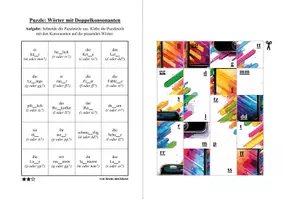 Vorschau - Arbeitsblätter - 3x Puzzle: Wörter mit Doppelkonsonanten (doppelter Mitlaut) - Seite 3