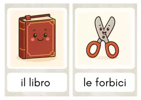 anteprima - Flashcard - Flashcard oggetti della scuola a colori e in b/n - Pagina 3