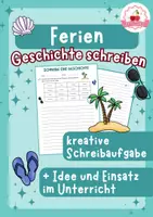 Vorschau - Arbeitsblätter - Kreatives Schreiben mit Wörterbox - Ferien - Deckblatt