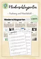 Vorschau - Arbeitsblätter - Niederschlagsarten - Merkaushang und Arbeitsblatt - Deckblatt