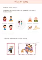 Vorschau - Arbeitsblätter - English Family Vocabulary / englisch Familie - Deckblatt