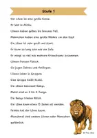 Vorschau - Arbeitsblätter - Der Löwe: Differenzierte Sach- und Lesetexte - Seite 1