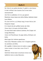 Vorschau - Arbeitsblätter - Der Löwe: Differenzierte Sach- und Lesetexte - Seite 2