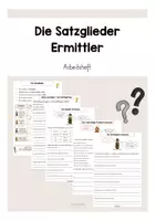Vorschau - Arbeitsblätter - Die Satzglieder Ermittler // Arbeitsheft - Deckblatt