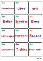 Vorschau - Spiele - 22 Bildkärtchen mit Montessori-Beschriftung in der Farbe Gelb - Seite 3