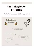 Vorschau - Poster - Die Satzglieder Ermittler // Merkkarten Einführungsgeschichte - Deckblatt