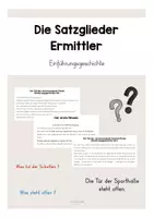 Vorschau - Stundenentwürfe - Die Satzglieder Ermittler // Einführungsgeschichte - Deckblatt