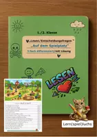 Vorschau - Arbeitsblätter - Lesen/Entscheidungsfragen (differenziert) "Auf dem Spielplatz" - Deckblatt