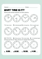 Vorschau - Arbeitsblätter - Telling Time | Clocks Worksheets - Seite 1