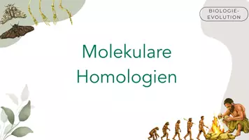 Vorschau - Arbeitsblätter - Molekulare Homologien als Evolutionsbeleg - Deckblatt