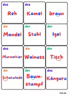 Vorschau - Spiele - 22 Bildkärtchen mit Montessori-Beschriftung in der Farbe Braun - Seite 3