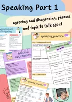 Vorschau - Stundenentwürfe - Speaking Workshop for Speaking Test part 1 - agreeing and disagreeing, topic to talk about - PHRASES AND EXERCISES - Deckblatt