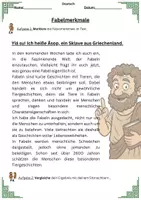 Vorschau - Stundenentwürfe - Materialpaket: Unterrichtsreihe zu Fabeln mit integrativem Grammatik-U (inkl. Präsis, Differenzierung, Lösungen) - Seite 1