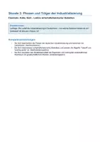 Vorschau - Stundenentwürfe - Industrialisierung Phasen und Träger der Industrialisierung
Eisenbahn, Kohle, Stahl - Seite 1