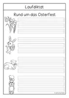 Vorschau - Stationenlernen - Laufdiktat rund um das Osterfest - Seite 1