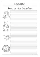 Vorschau - Stationenlernen - Laufdiktat rund um das Osterfest - Seite 3