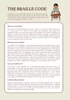 Vorschau - Arbeitsblätter - The Braille Code: Reading (English) - Seite 1