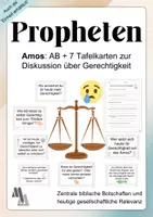 Vorschau - Arbeitsblätter - Propheten: Gerechtigkeit Diskussionsfragen + AB anhand von Amos - Deckblatt