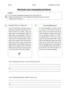 Vorschau - Arbeitsblätter - Von den Merkmalen zur eigenen Vorgangsbeschreibung - Deckblatt