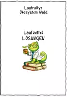 Vorschau - Arbeitsblätter - Laufrallye Ökosystem Wald_Laufzettel_Lösungen - Deckblatt